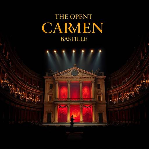 Affiche du spectacle de l'Opera 'Carmen' à l'Opéra Bastille