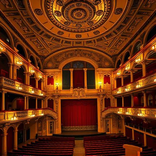 Photo de l'intérieur du Théâtre du Châtelet avec sa salle de spectacle